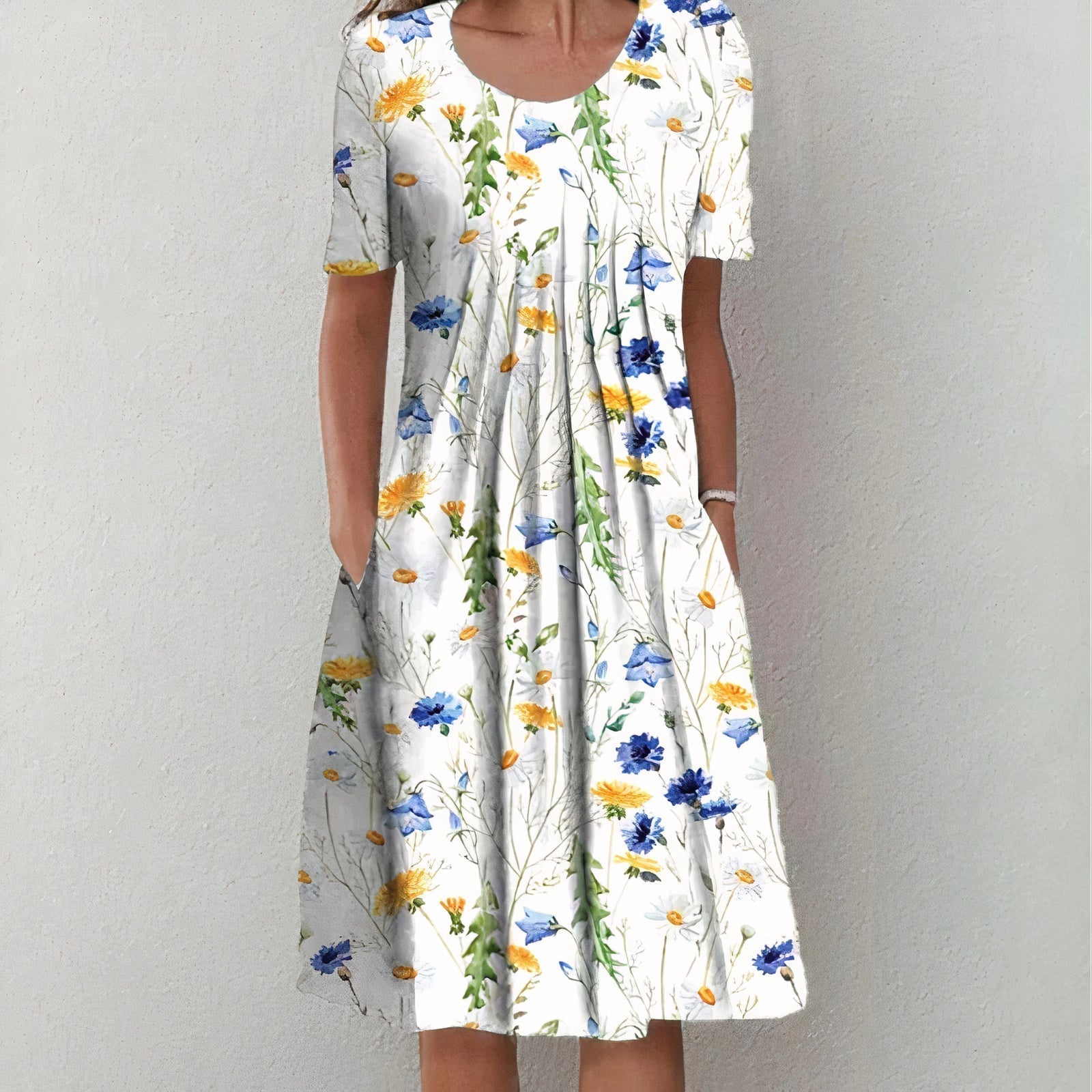 Summer Floral Midi Dress