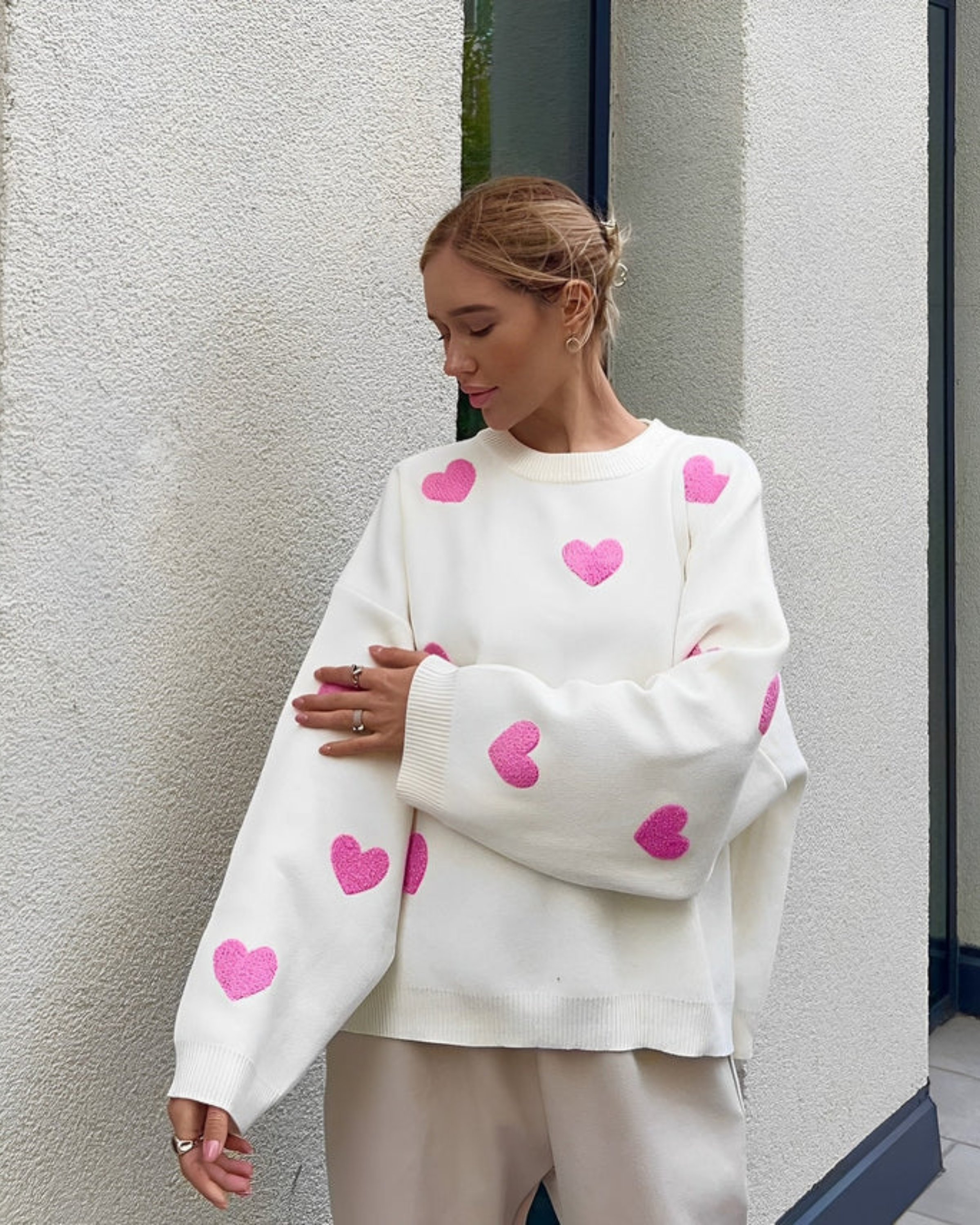 Comfy Oversized Heart Sweater