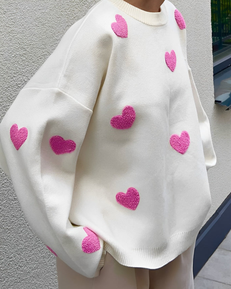 Comfy Oversized Heart Sweater