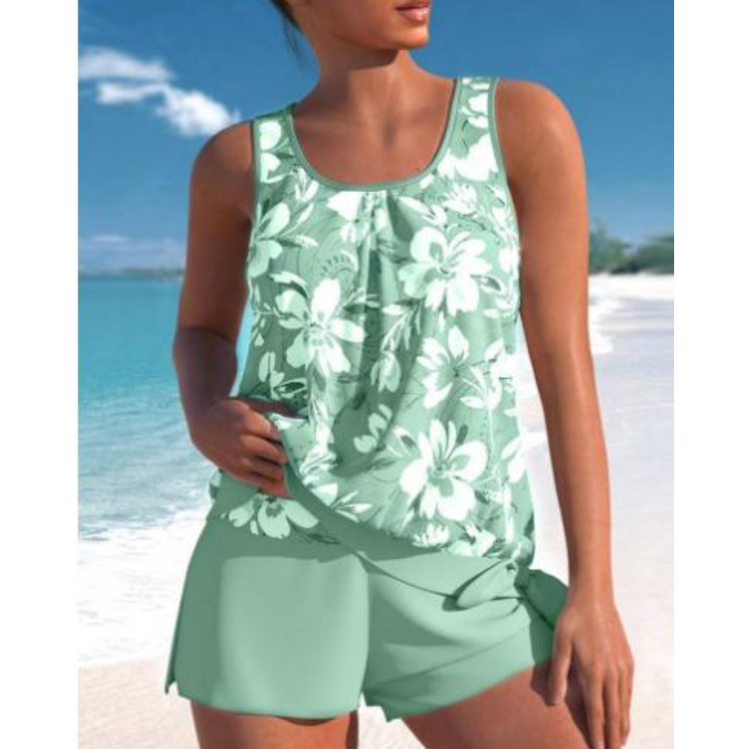 Floral Tankini Shorts Set