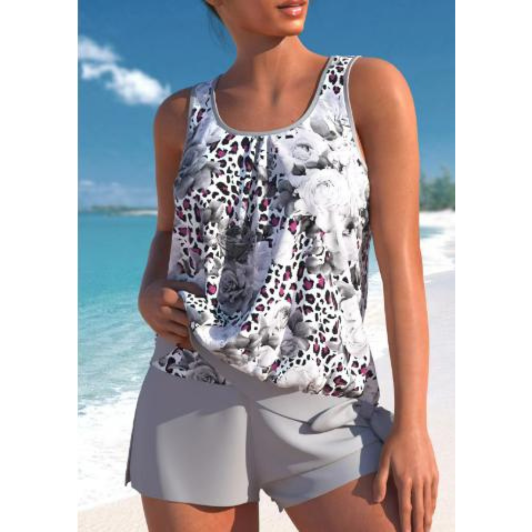 Floral Tankini Shorts Set