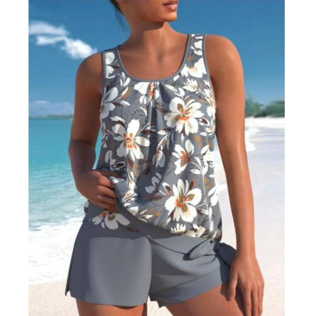 Floral Tankini Shorts Set