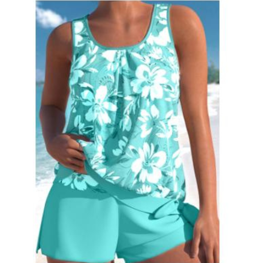 Floral Tankini Shorts Set