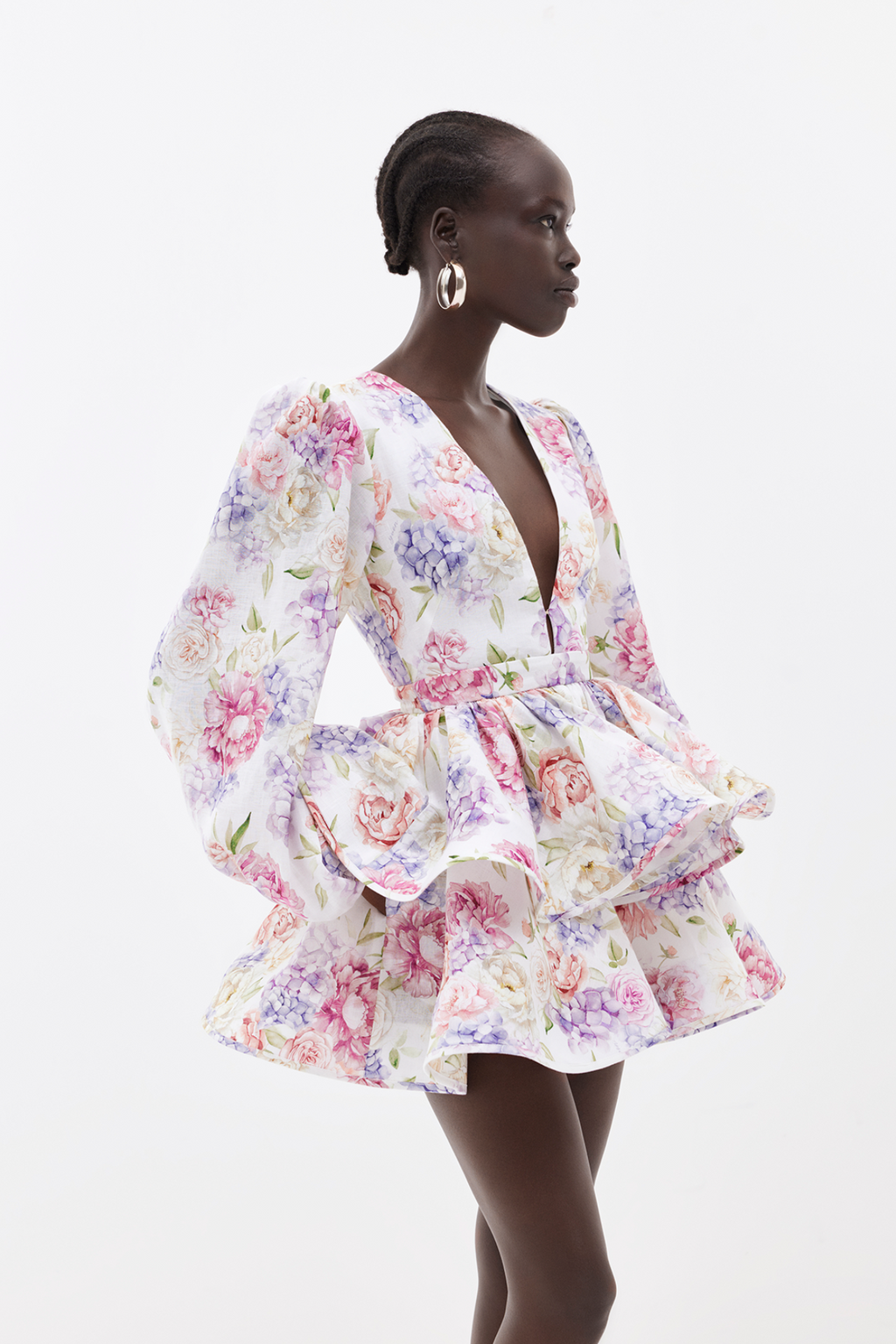Floral Ruffle Short Summer Dress
