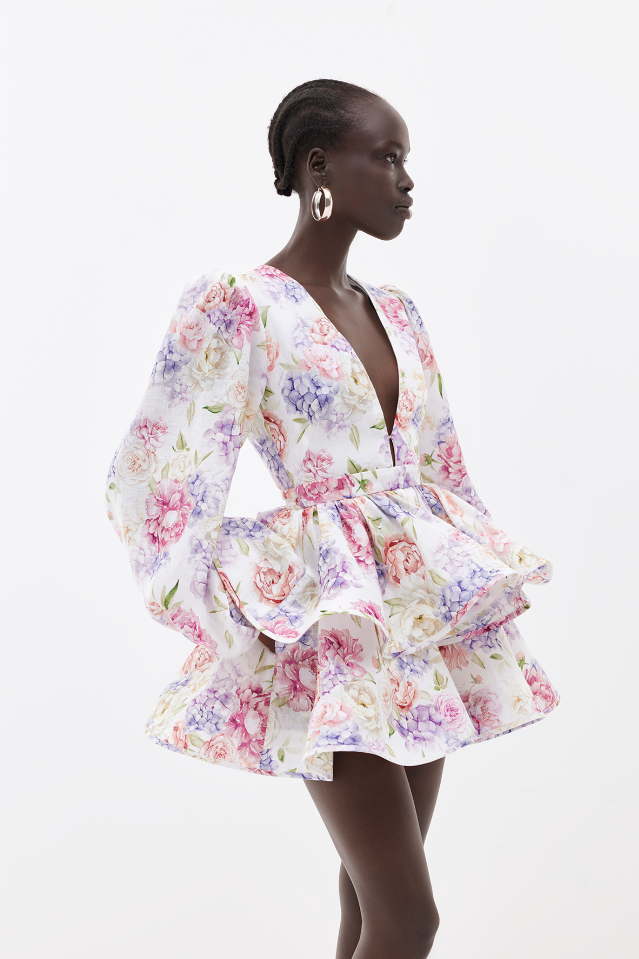 Floral Ruffle Short Summer Dress