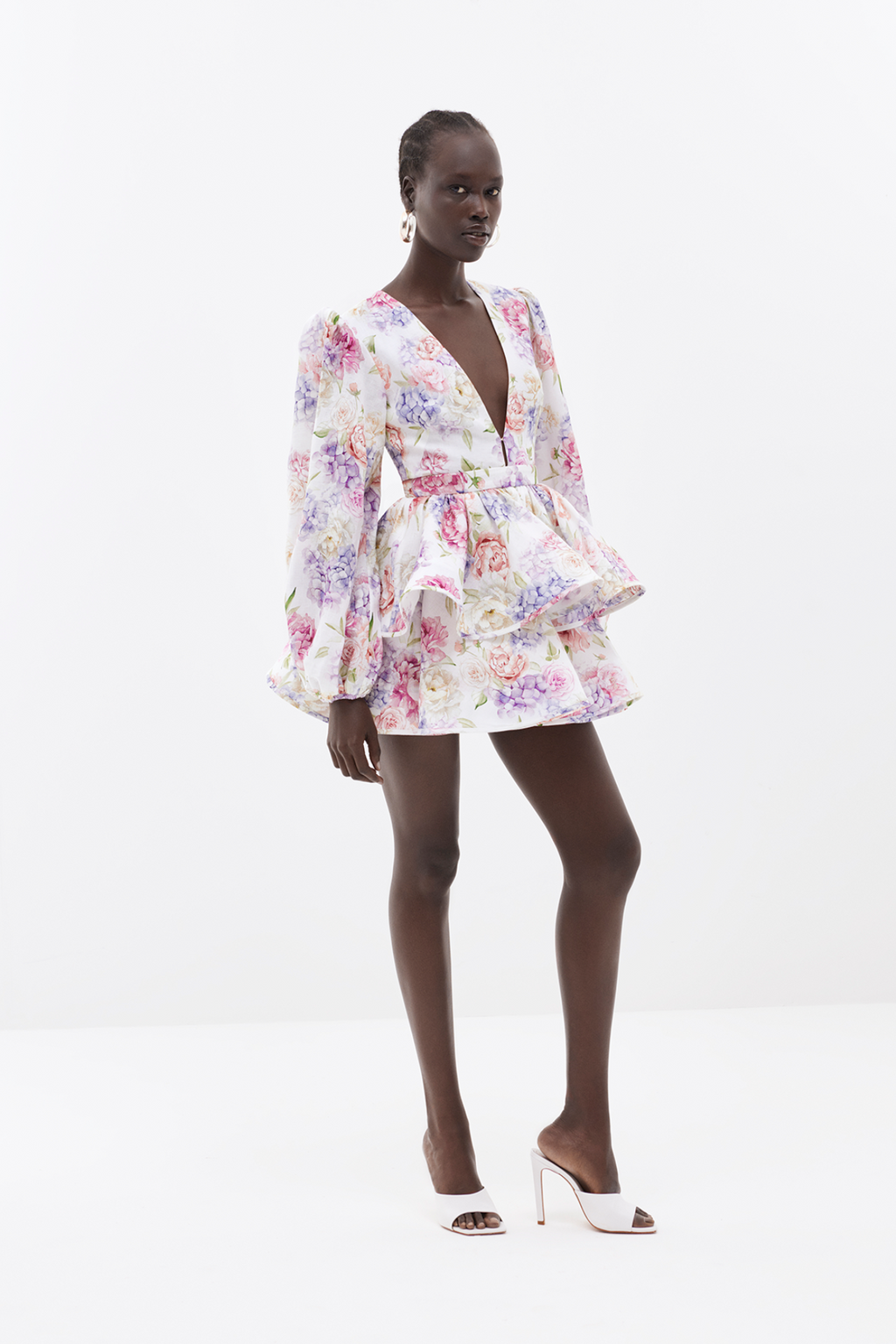 Floral Ruffle Short Summer Dress