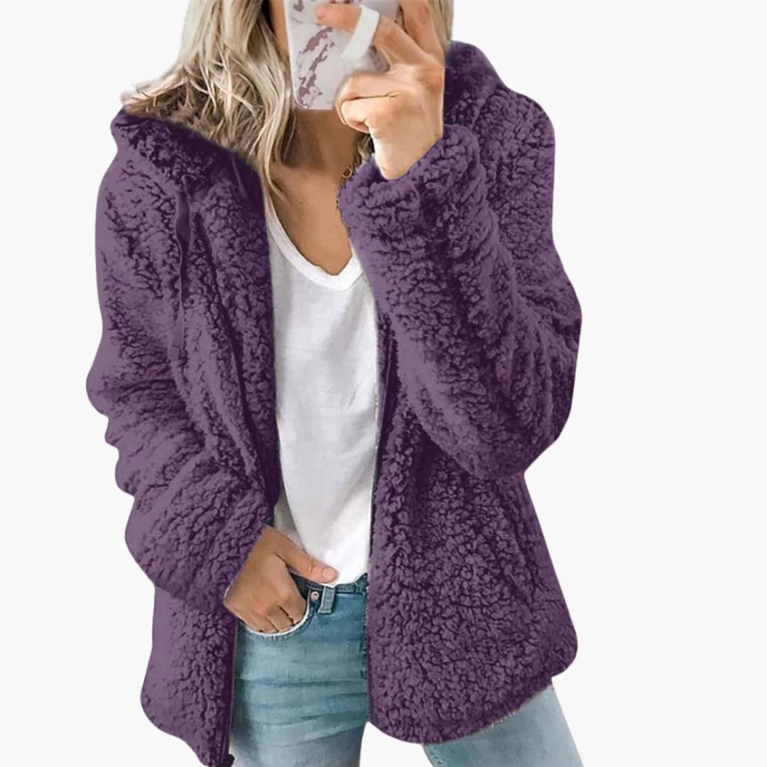 Open Front Relaxed Hooded Sweatshirt