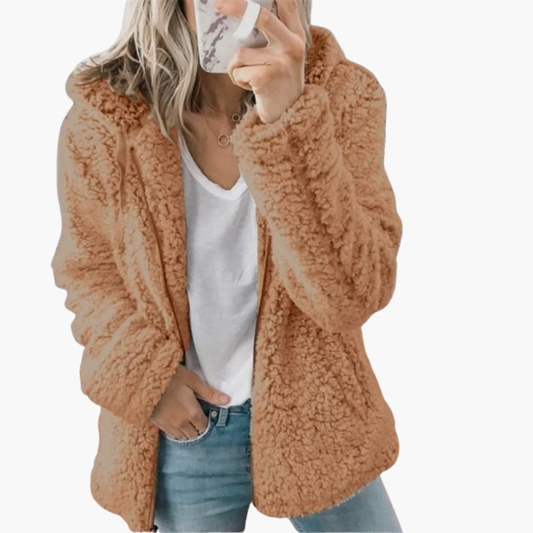 Open Front Relaxed Hooded Sweatshirt
