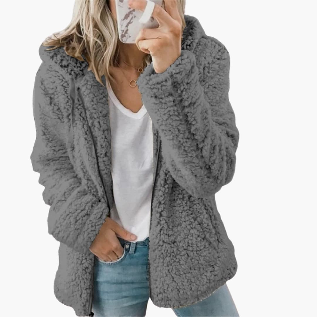 Open Front Relaxed Hooded Sweatshirt