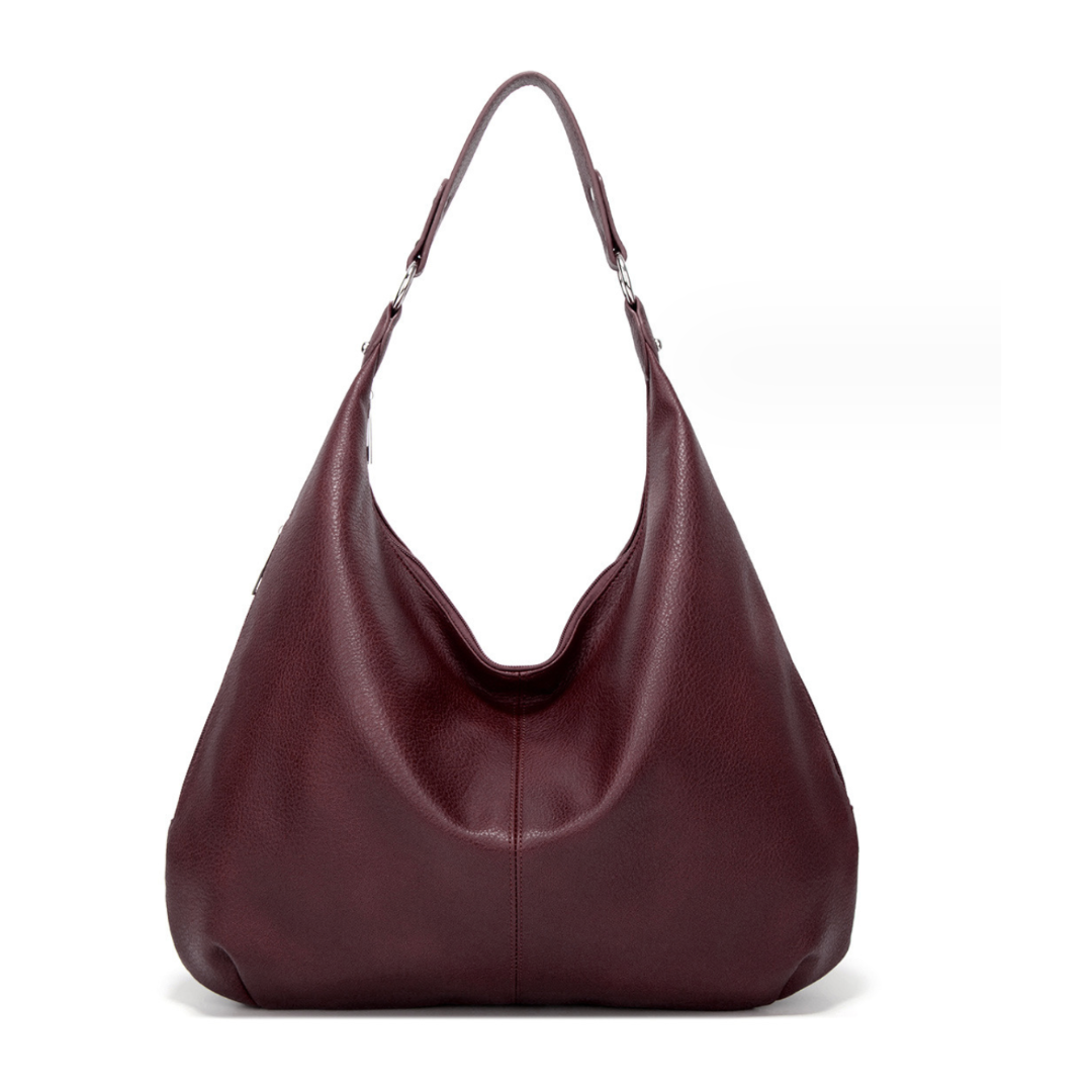 Vegan Leather Hobo Shoulder Bag