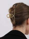 Twisted Gold Claw Hair Clip