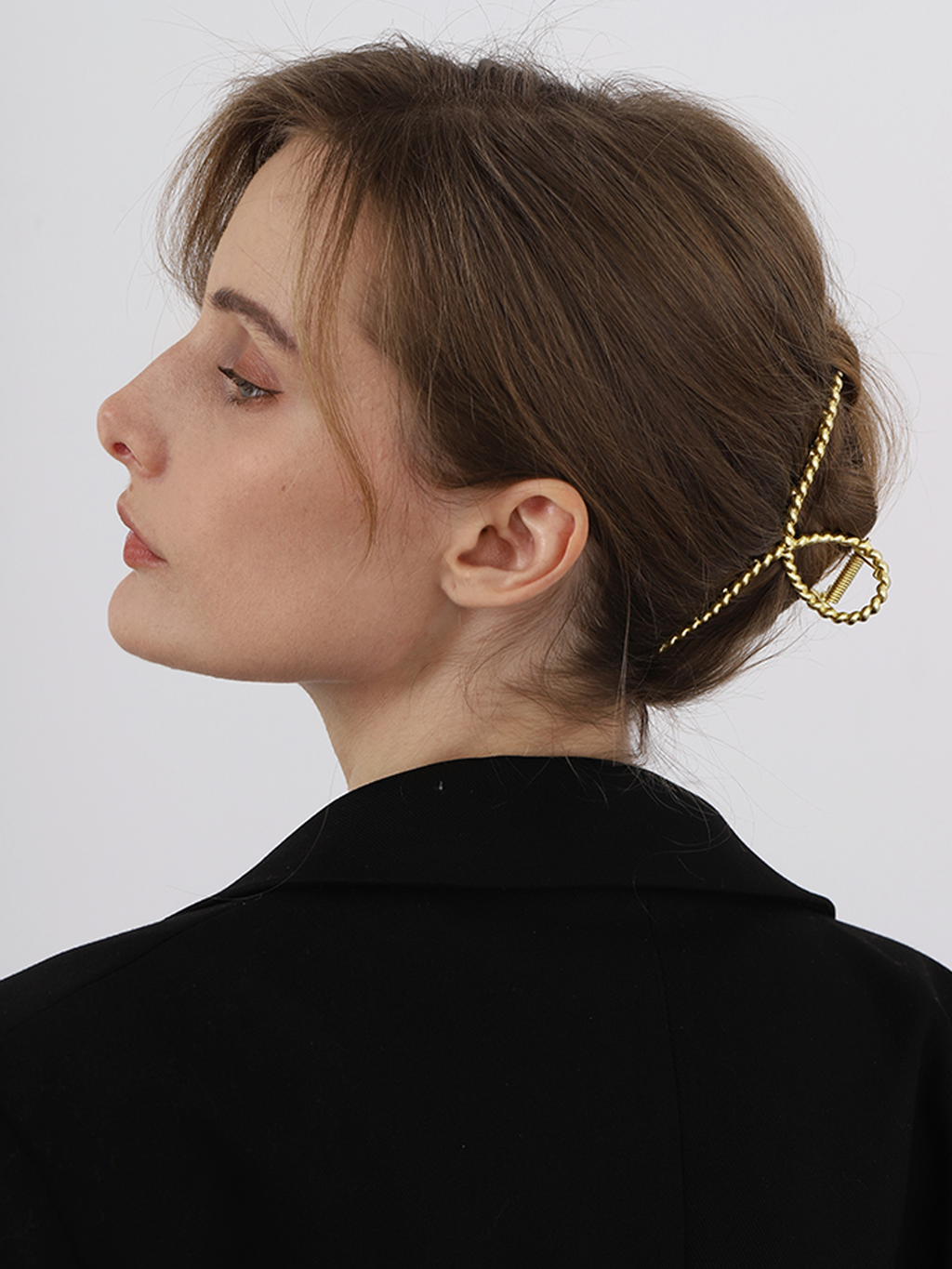 Twisted Gold Claw Hair Clip
