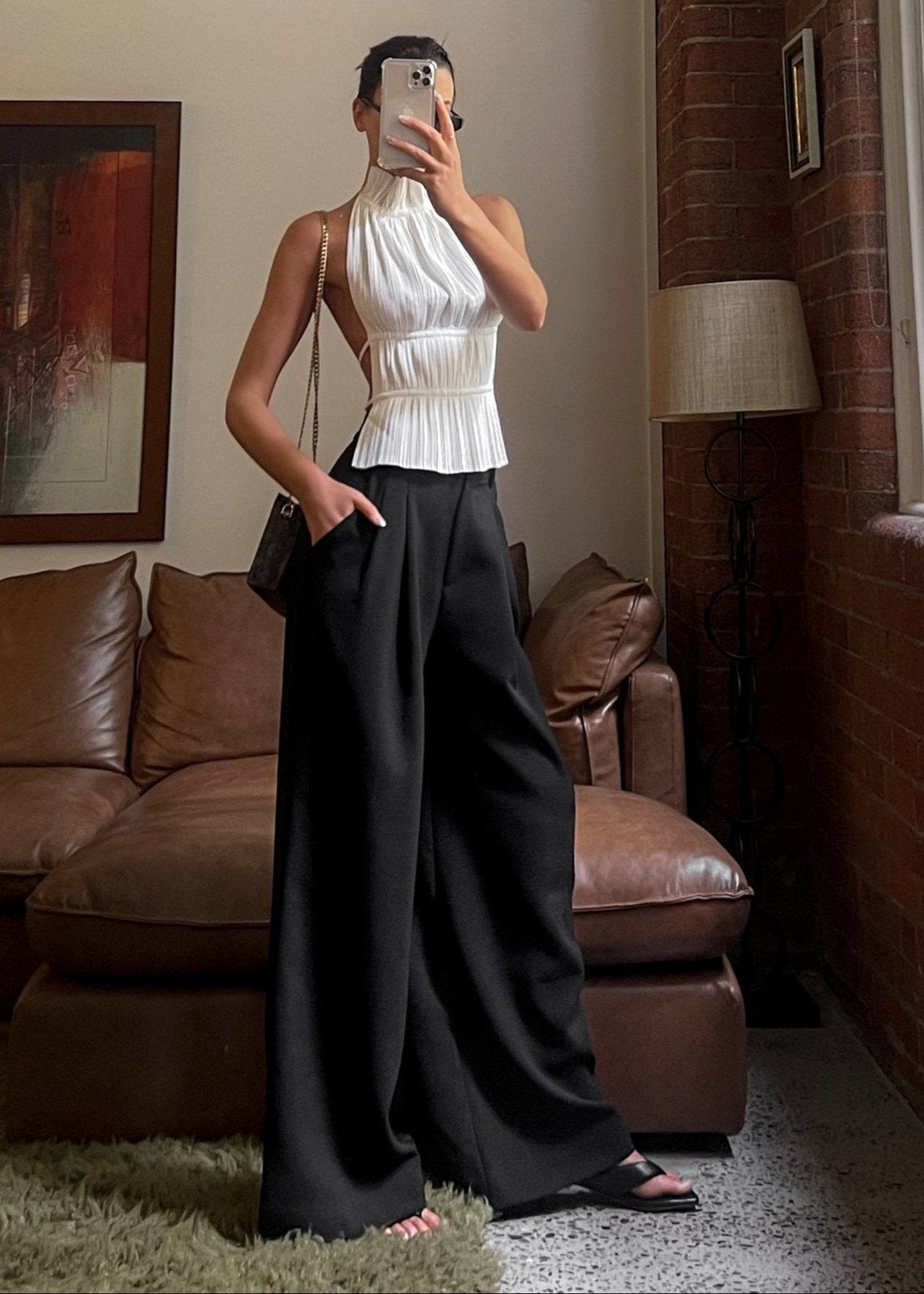 High Waist Palazzo Trousers