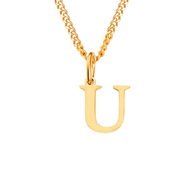 Stainless Steel Initial Necklace