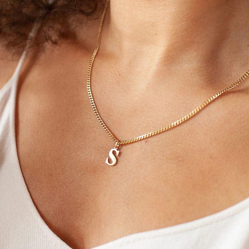 Stainless Steel Initial Necklace