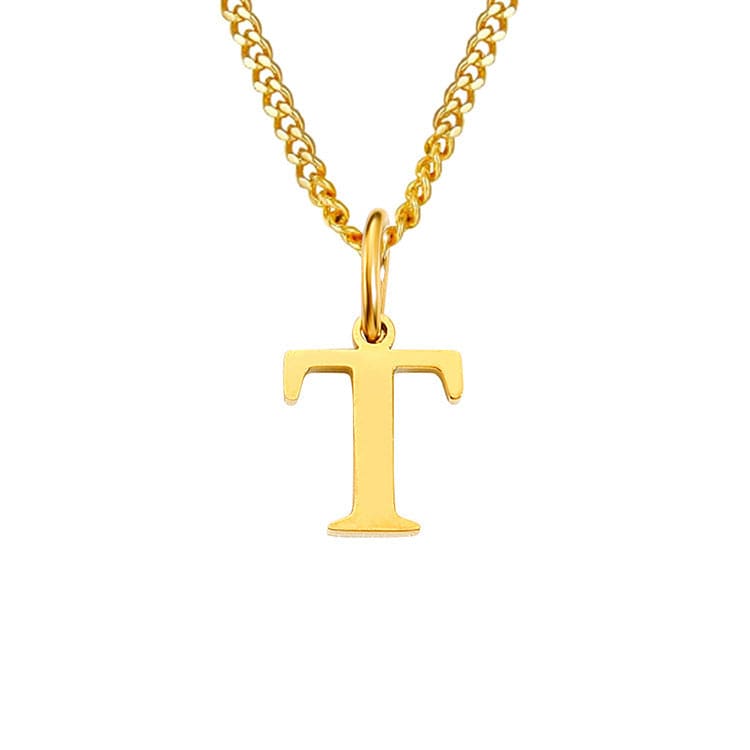 Stainless Steel Initial Necklace