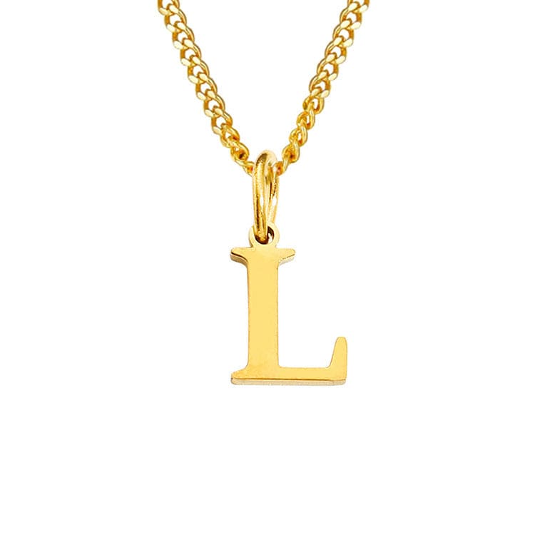 Stainless Steel Initial Necklace