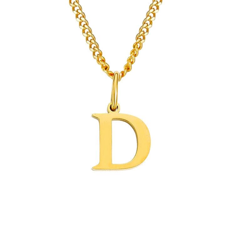Stainless Steel Initial Necklace