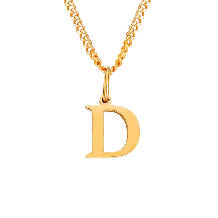 Stainless Steel Initial Necklace