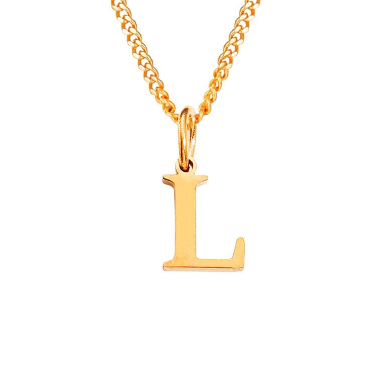 Stainless Steel Initial Necklace