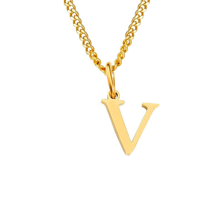 Stainless Steel Initial Necklace