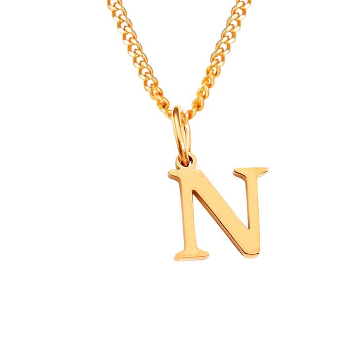 Stainless Steel Initial Necklace