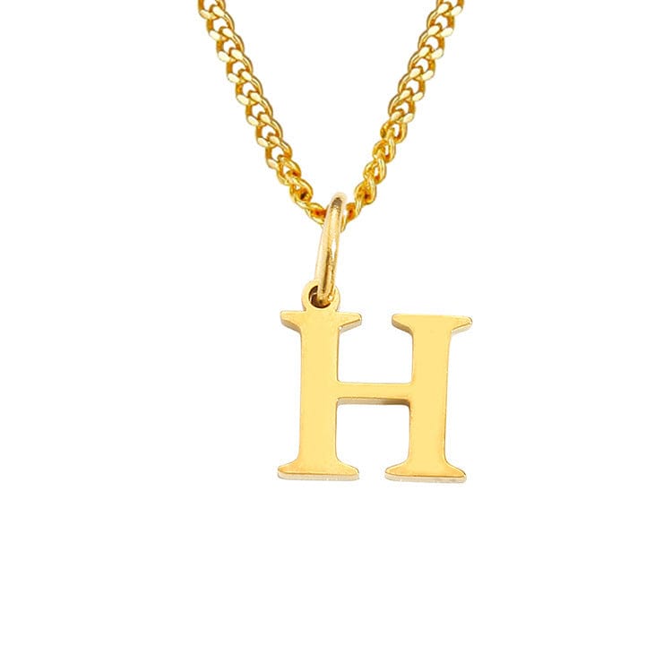 Stainless Steel Initial Necklace