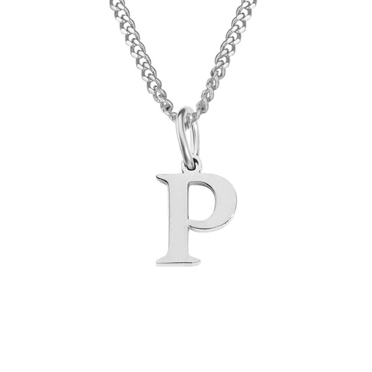 Stainless Steel Initial Necklace