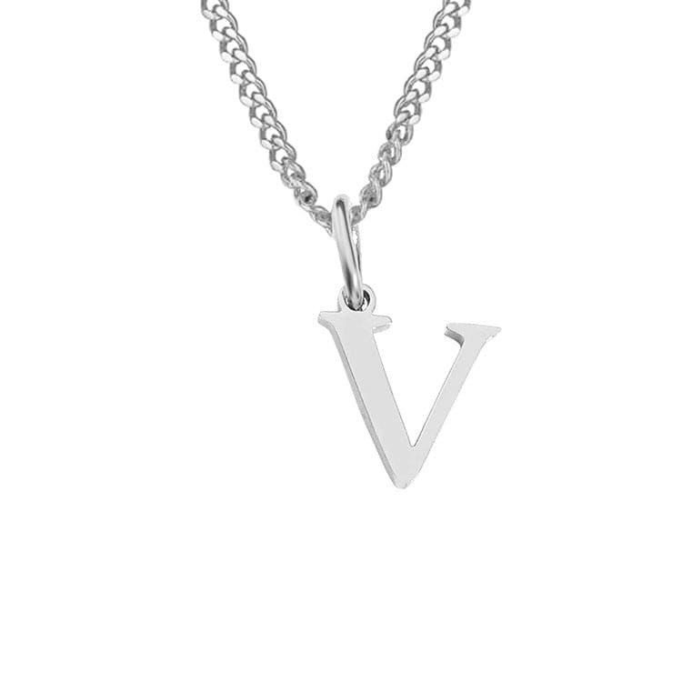 Stainless Steel Initial Necklace