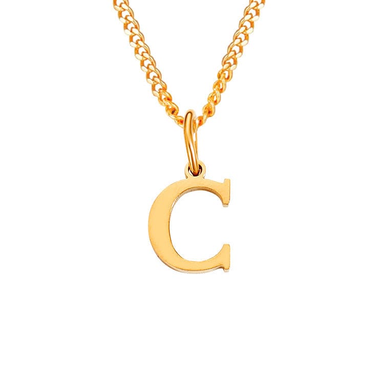Stainless Steel Initial Necklace