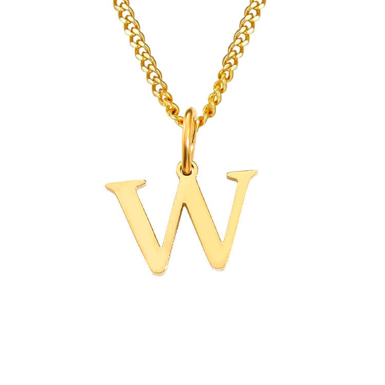 Stainless Steel Initial Necklace
