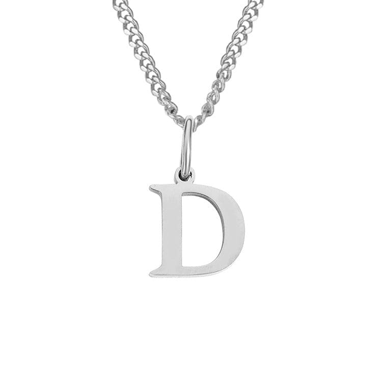Stainless Steel Initial Necklace