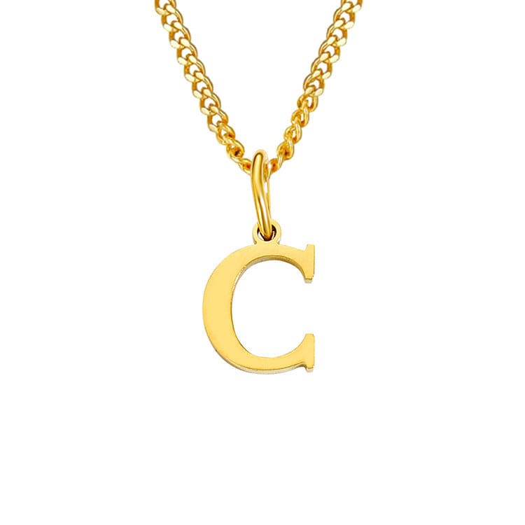 Stainless Steel Initial Necklace