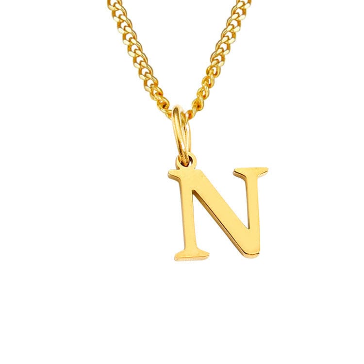 Stainless Steel Initial Necklace