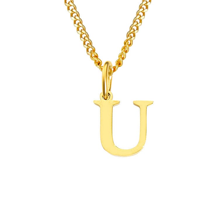 Stainless Steel Initial Necklace