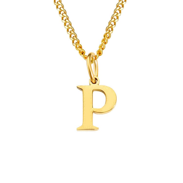 Stainless Steel Initial Necklace
