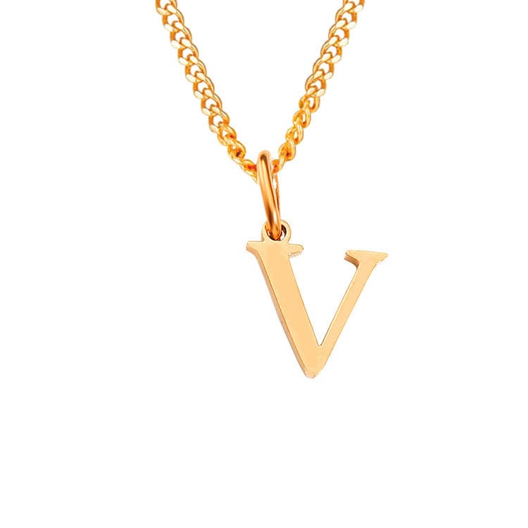 Stainless Steel Initial Necklace