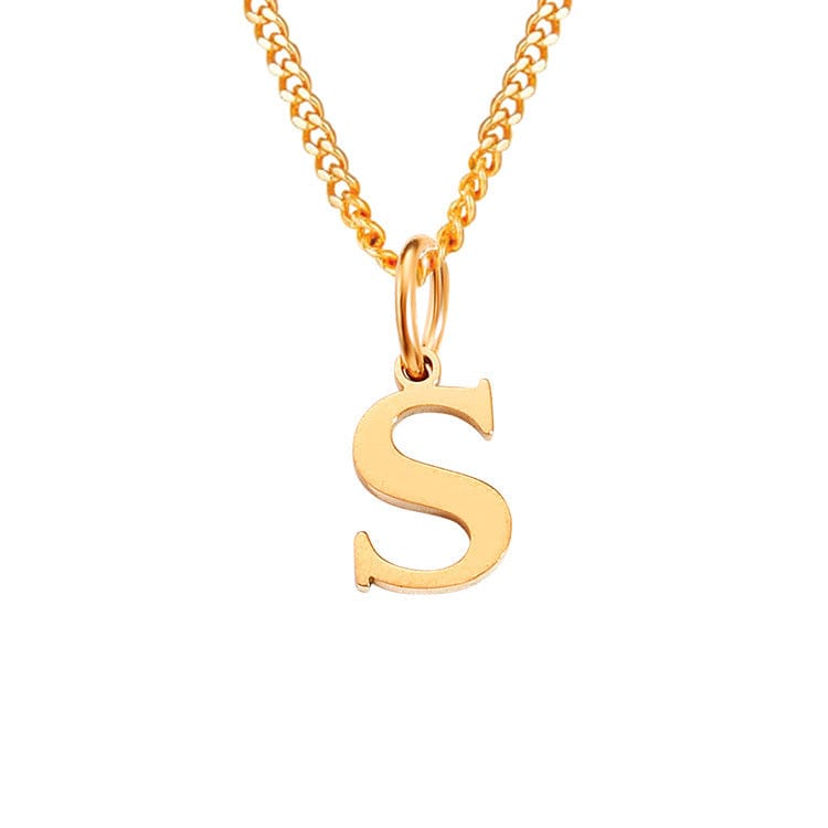Stainless Steel Initial Necklace