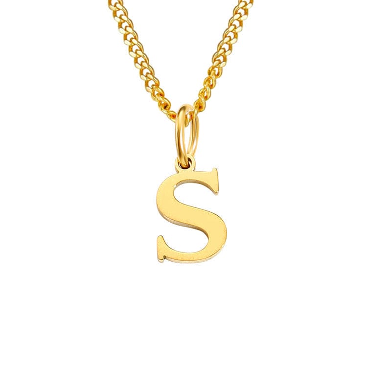 Stainless Steel Initial Necklace