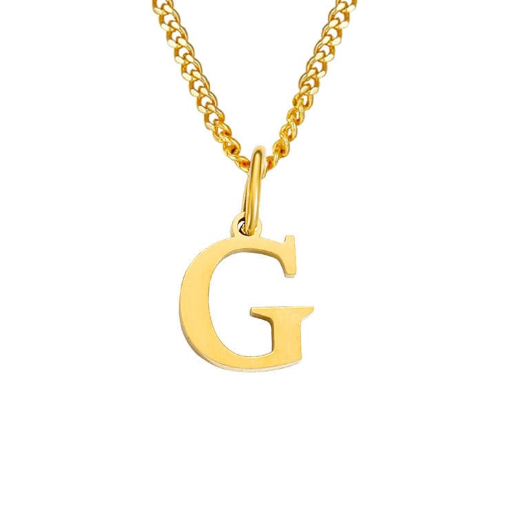 Stainless Steel Initial Necklace