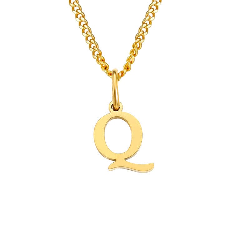 Stainless Steel Initial Necklace