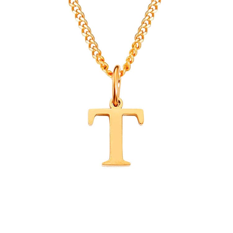 Stainless Steel Initial Necklace