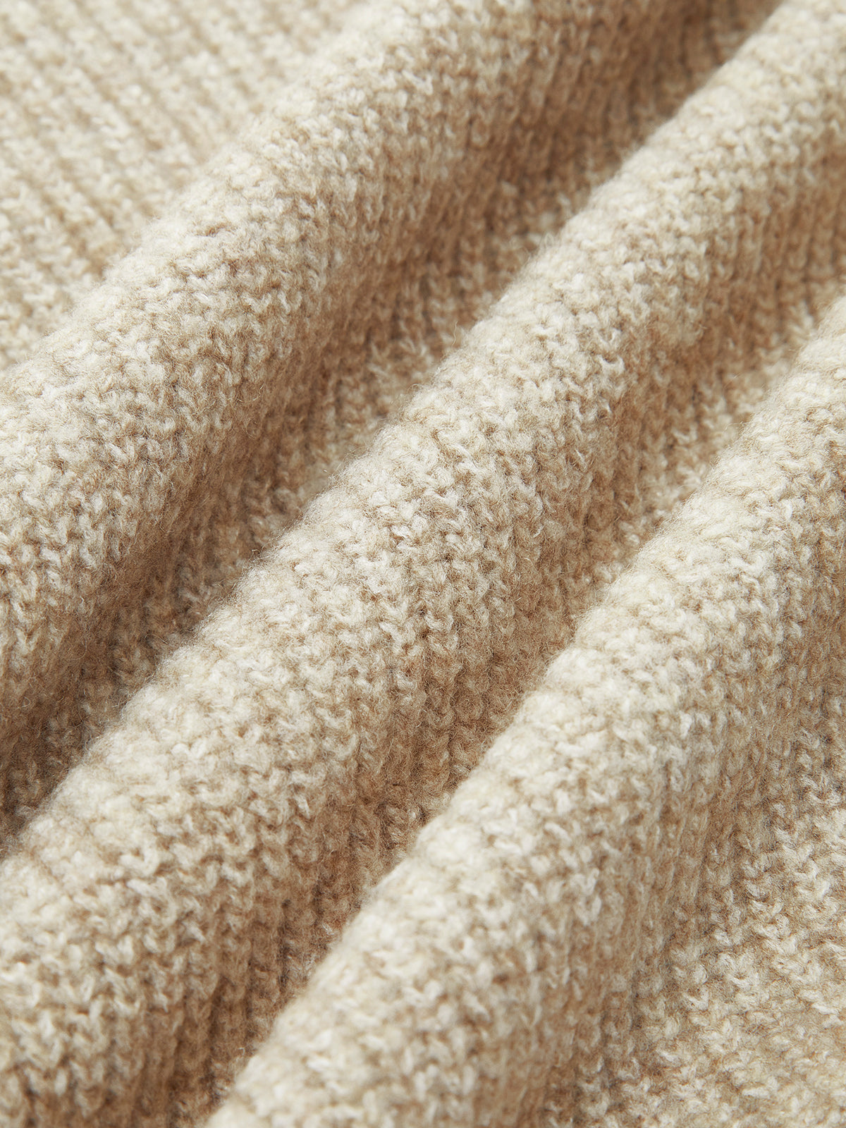 Casual Ribbed Knit Zipper Sweater