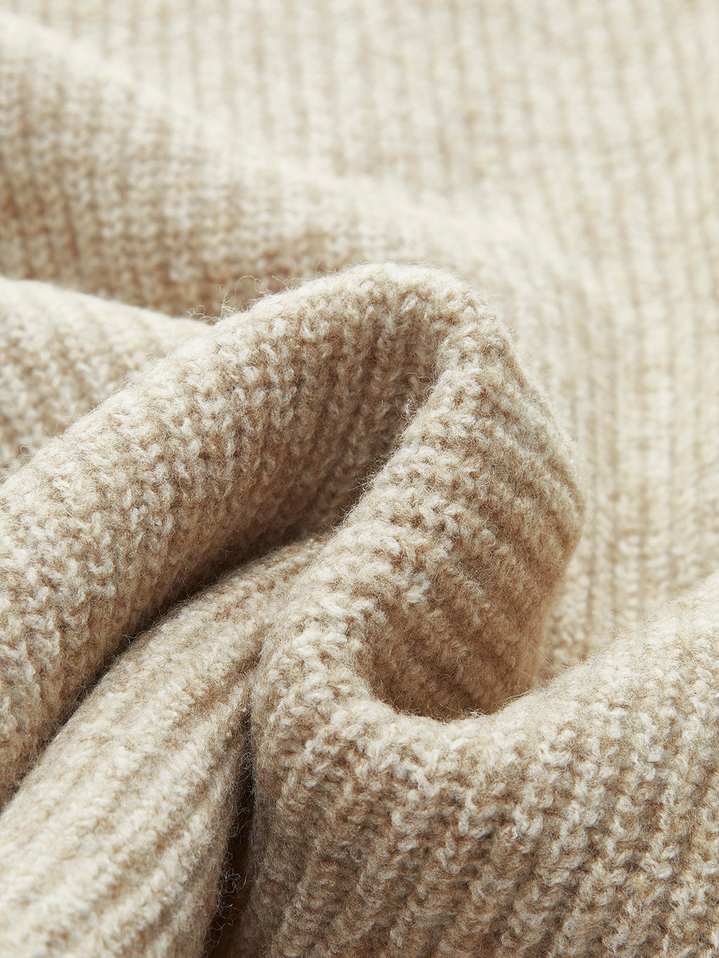 Casual Ribbed Knit Zipper Sweater
