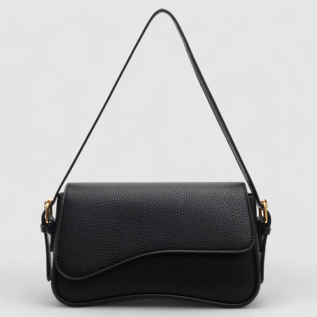 Wave Design Vegan Leather Shoulder Bag