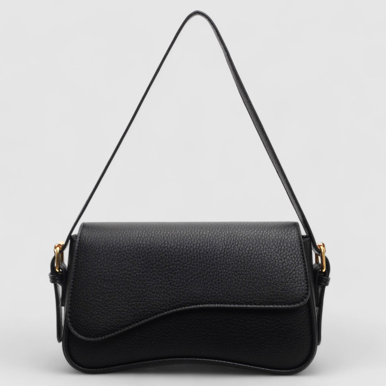 Wave Design Vegan Leather Shoulder Bag
