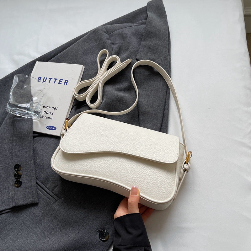 Wave Design Vegan Leather Shoulder Bag