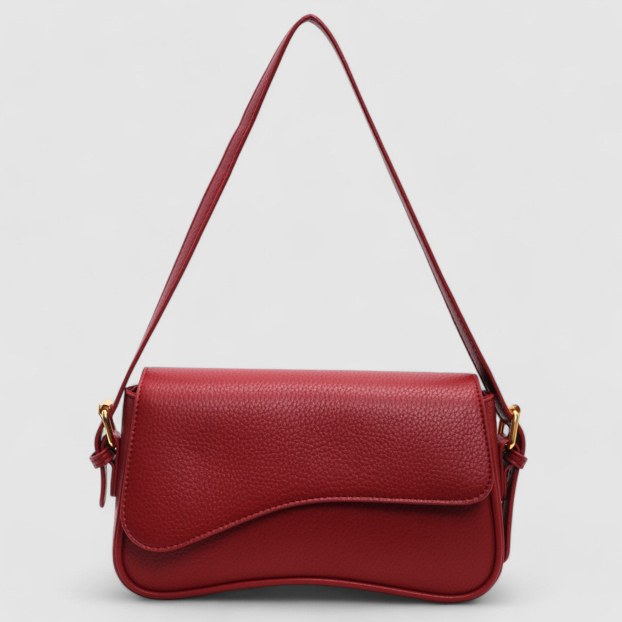 Wave Design Vegan Leather Shoulder Bag