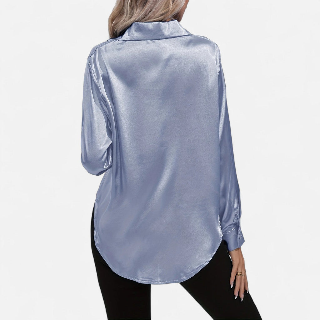 Satin Long Sleeve Blouse