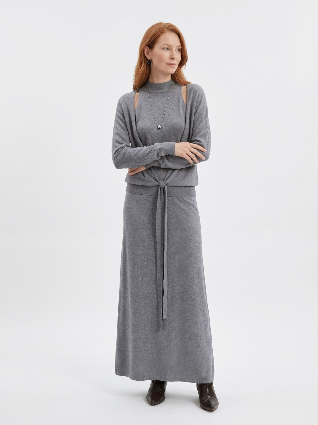 Cut-Out Knit Two Piece Set